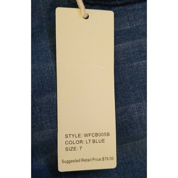 WFC Jeans Womens Ripped Skinny Fit Jeans Juniors NWT Blue Size 7 - Picture 3 of 4
